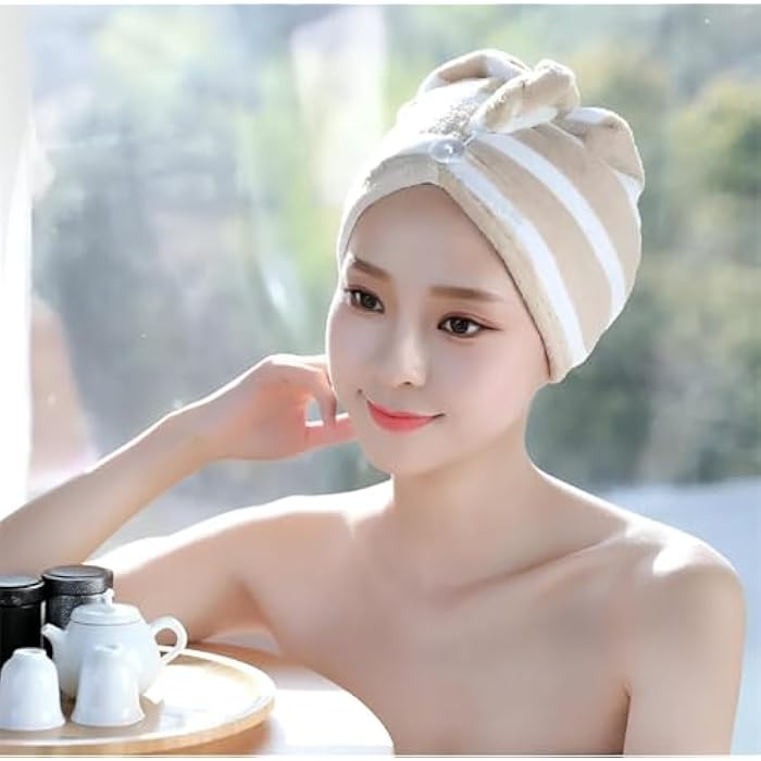 Absorbent Wrap - Premium Microfiber Towel for Fast Drying and Styling, Featuring a Unique Design for Long, Curly Hair to Minimize Frizz and Comfortably Fit Any Adult. - Image 1